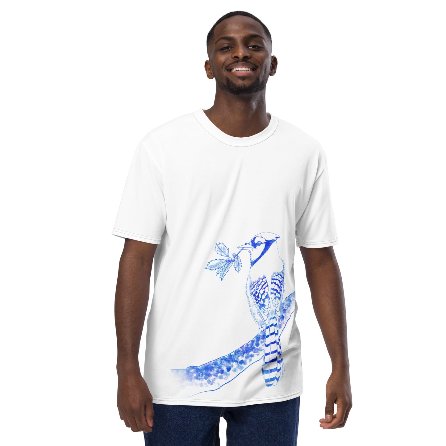 T-Shirt blanc pour homme - Blue Jay