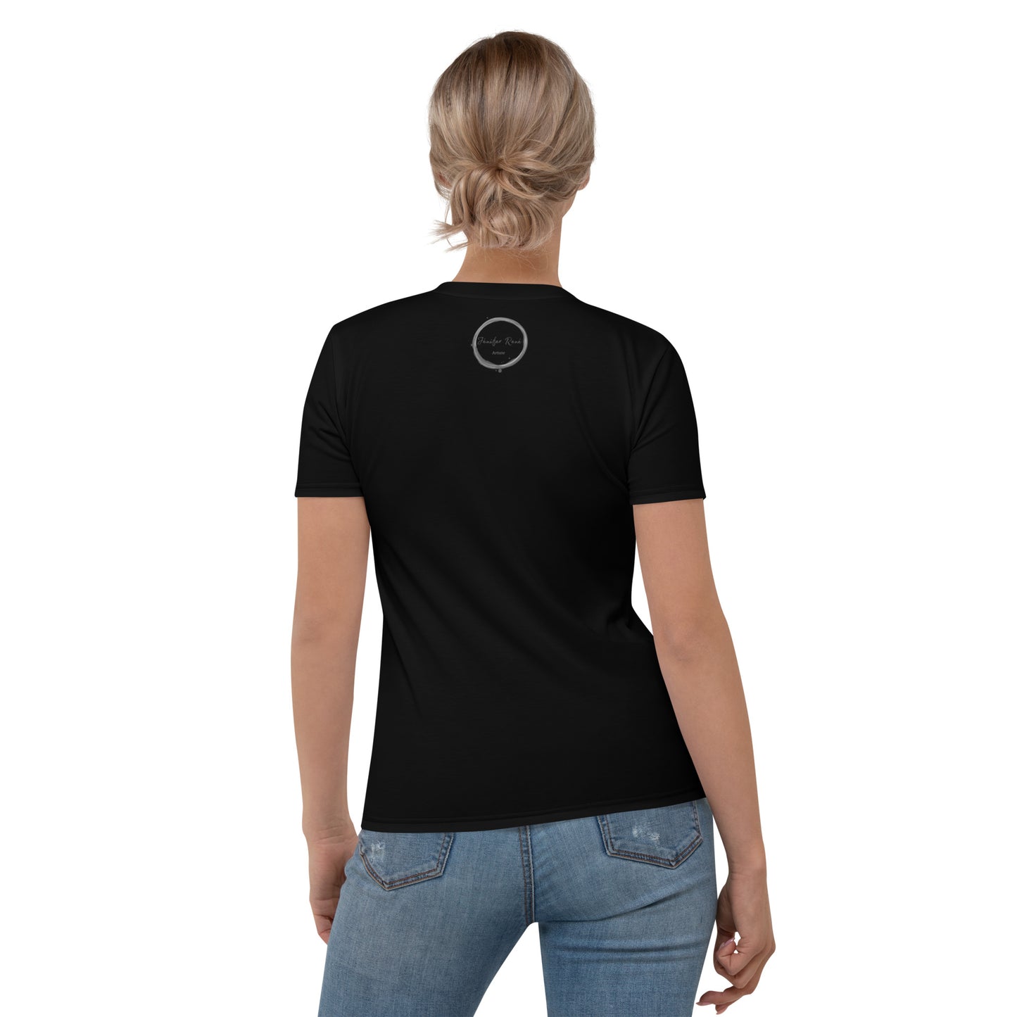 T-shirt noir pour femme- Atlantide